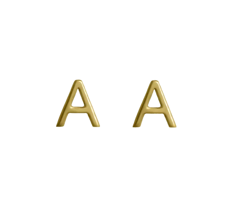 ZILIA Letter ABC Gold 14K Earrings