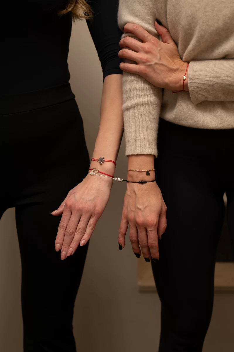 ZILIA Double Pearl Onyx Silver 925 Bracelet