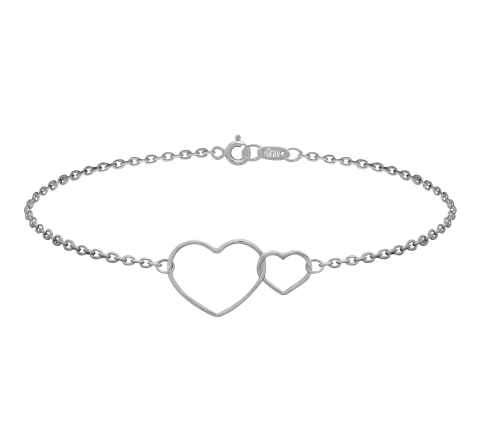 ZILIA Double Heart Silver 925 Bracelet