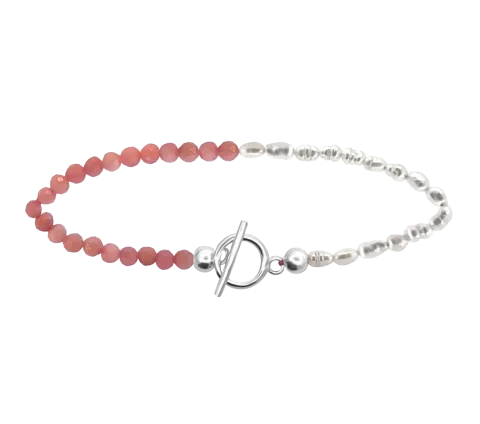 ZILIA Pink Opal Pearl Silver 925 Bracelet
