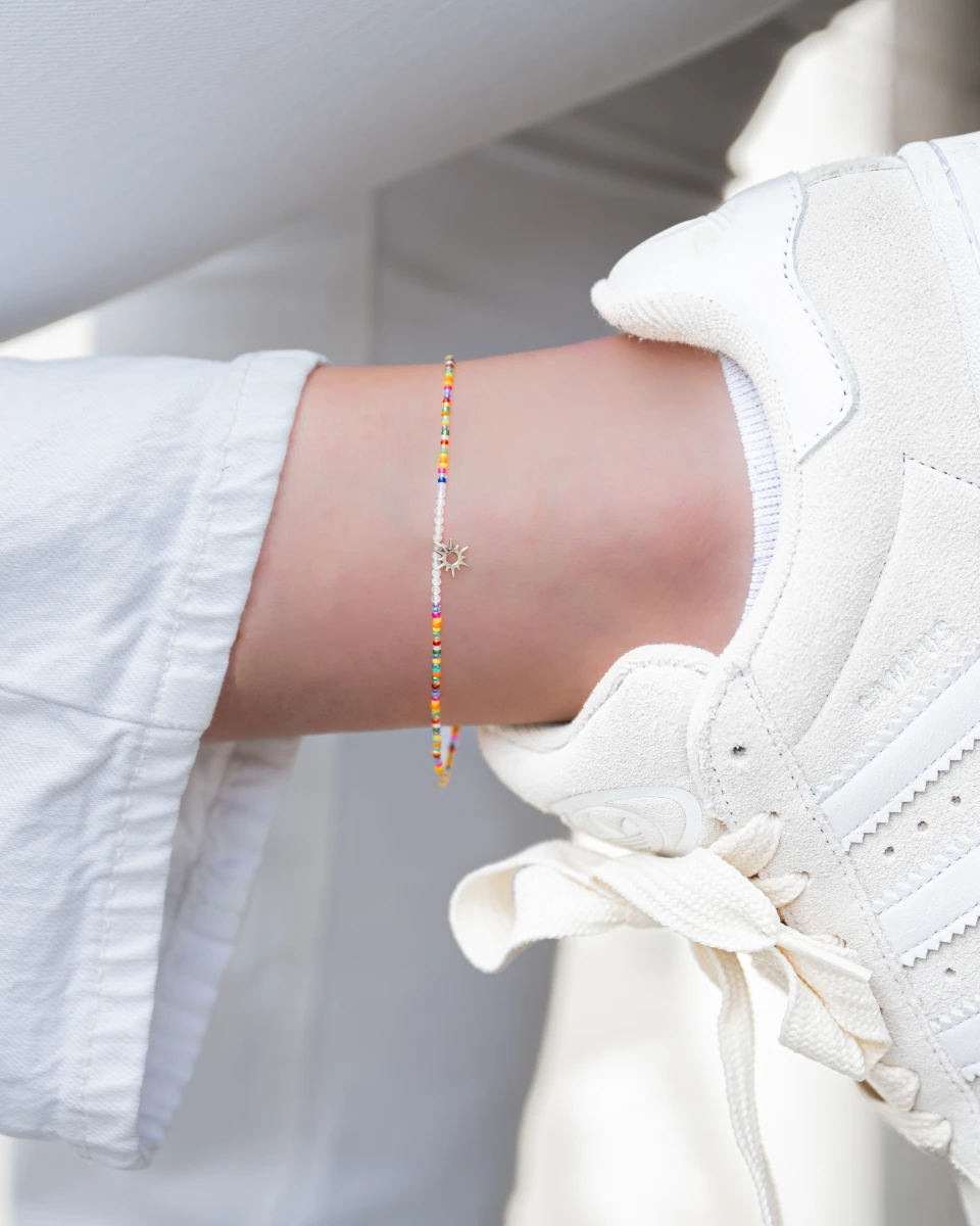ZILIA Symbol Design Sun Silver 925 Anklet