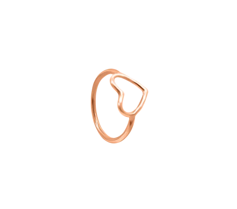 ZILIA Heart Contour Gold 14K Midi Ring