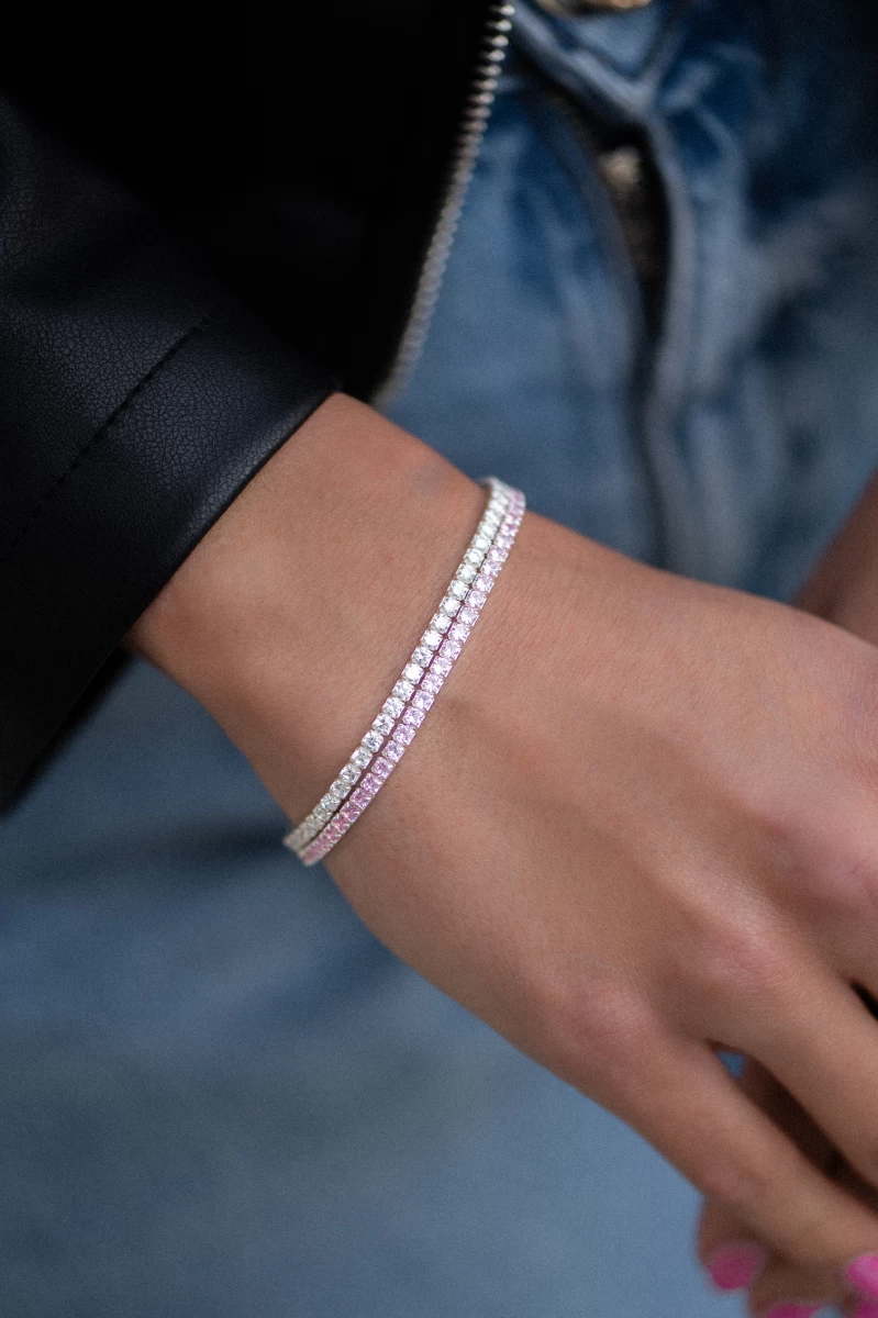 ZILIA Tennis Glow White Silver 925 Bracelet