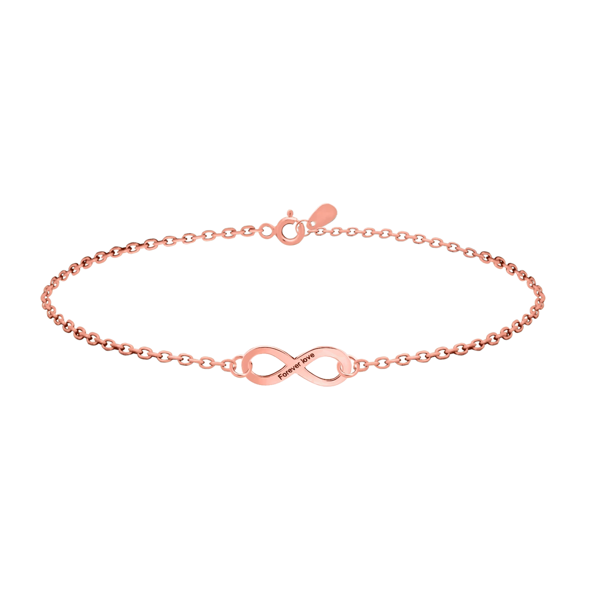 Infinity Forever Love Rose Gold 14K Bracelet