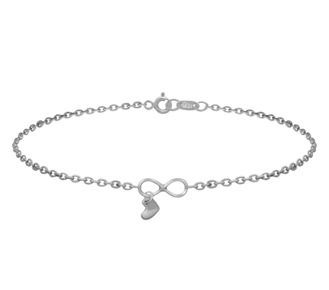 ZILIA Infinity Heart Silver 925 Bracelet