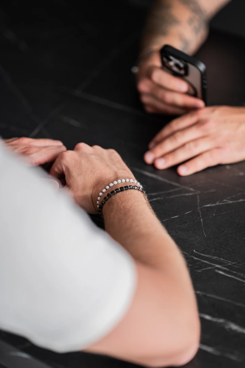 Howlit Mineral Silver 925 Bracelet