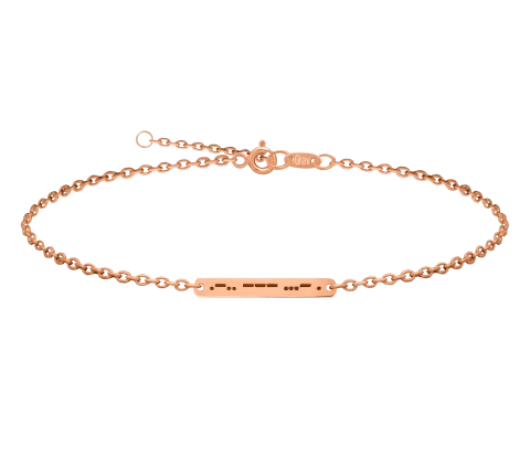 ZILIA Morse LOVE Gold 14K Anklet