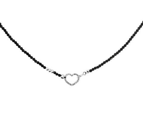 ZILIA Gemstone Spinel Heart Silver 925 Necklace
