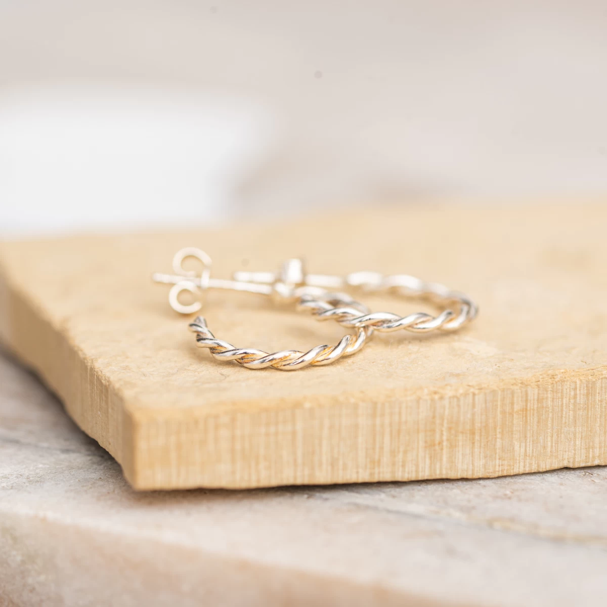 Pretty Large Circle Silver Earrings