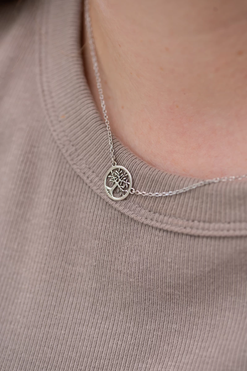 Tree of Life White Gold 14K Necklace