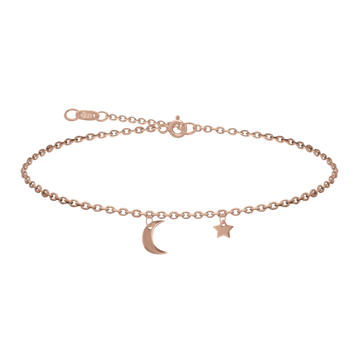 Moon Star Rose Gold Bracelet