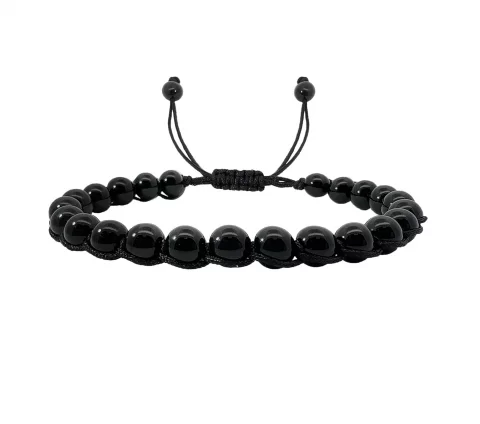 ZILIA Black Stone Onyx Men Mineral Bracelet
