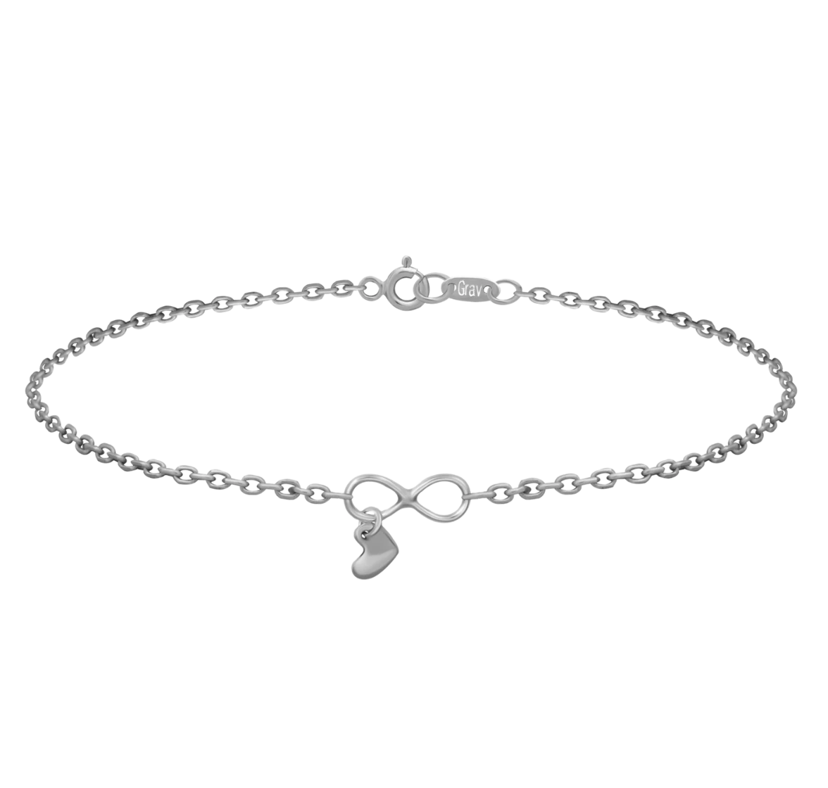 Infinity Heart Silver Bracelet