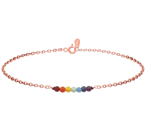ZILIA 7-Chakra Rose Gold 14K Bracelet