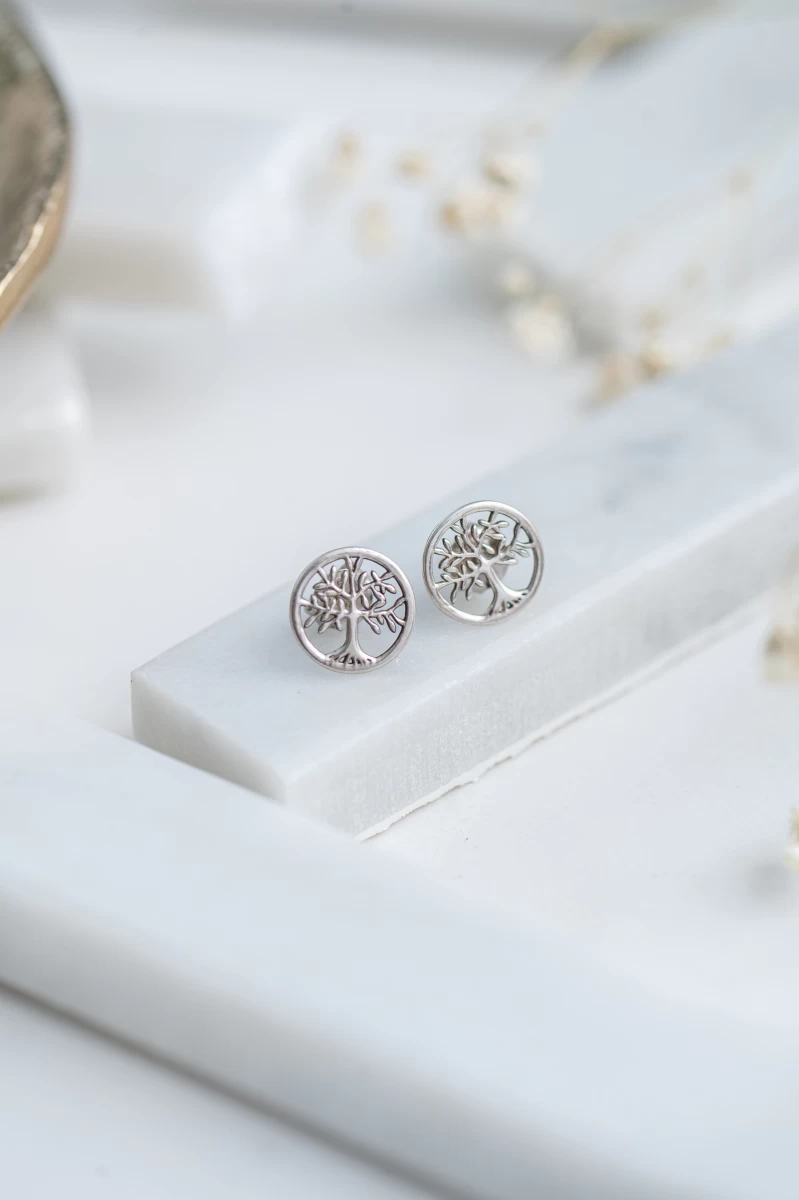 Tree of Life Silver Earrings