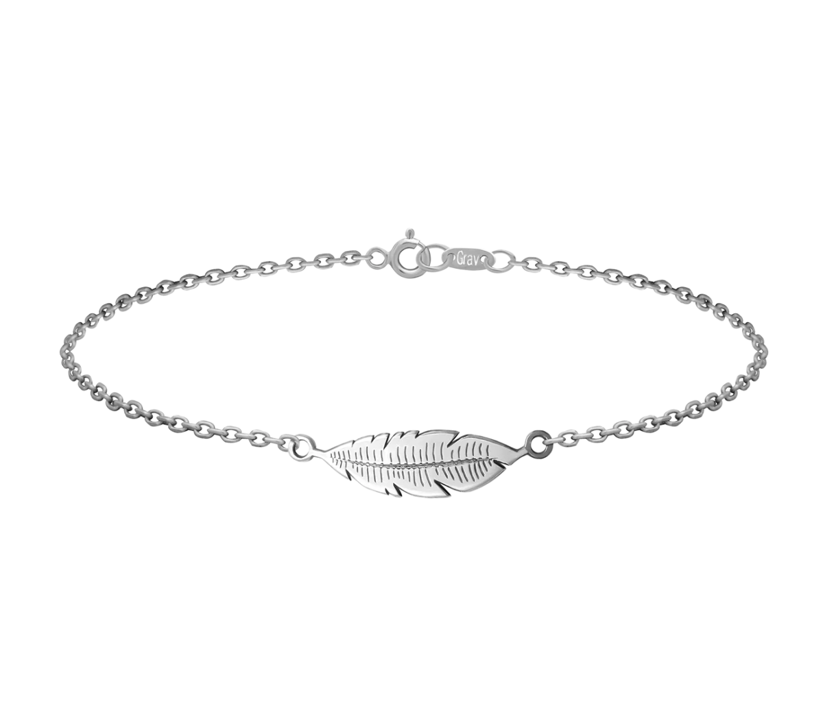 Feather Silver Bracelet