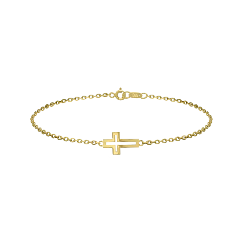 ZILIA Cross Contour Gold 14K Bracelet