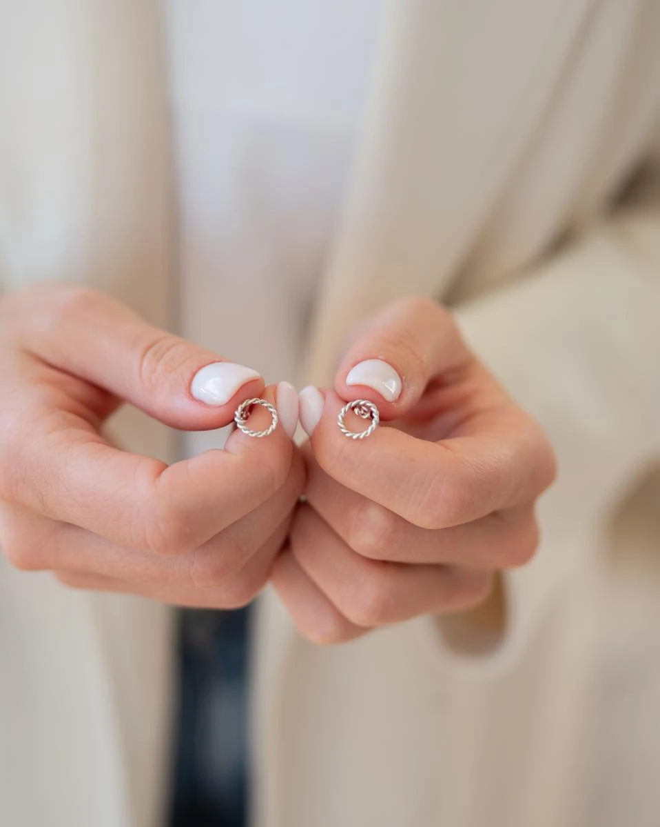 Nolita Circle Silver Earrings