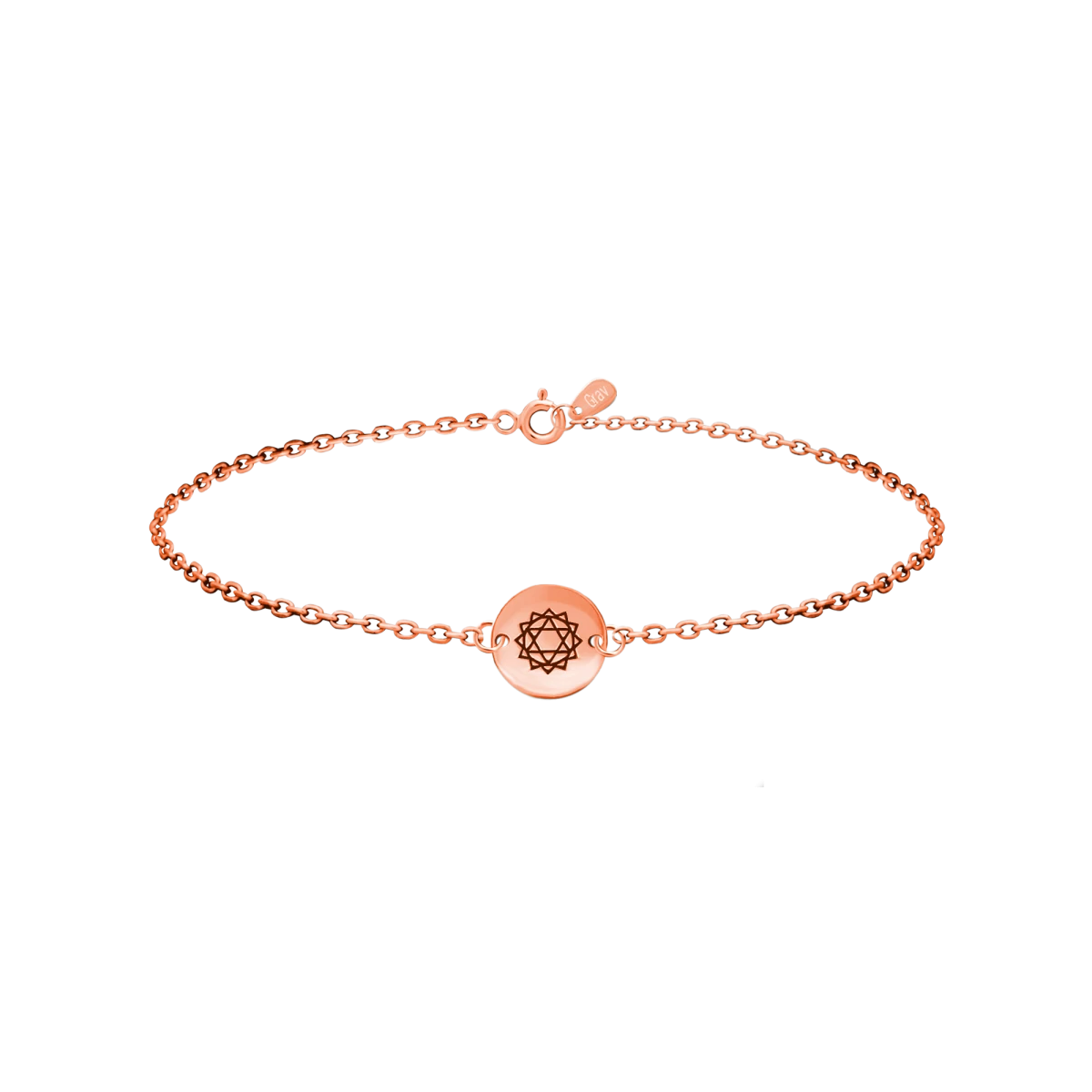 Heart Chakra Rose Gold 14K Bracelet