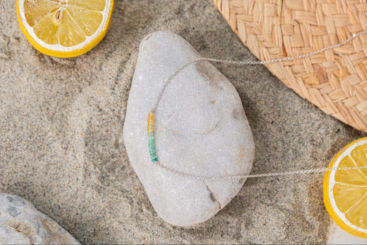 ZILIA Rayfield Sapphire Emerald Gold 14K Necklace