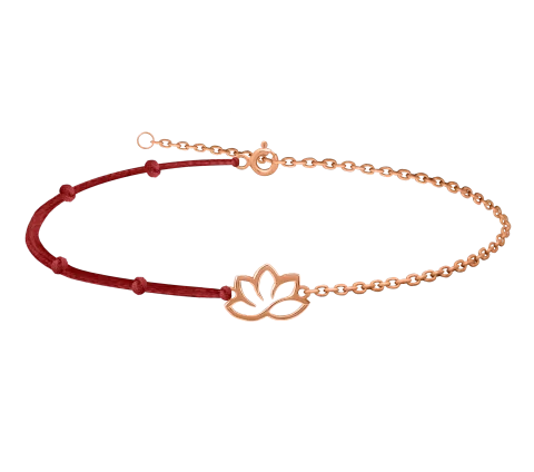ZILIA Yoga Balance Lotus Gold 14K Anklet