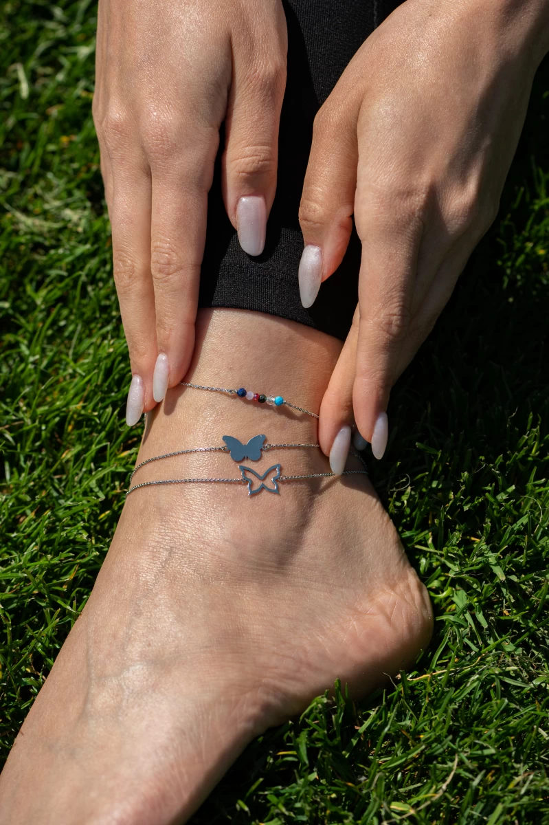 Zilia Butterfly Contour Gold 14k Anklet