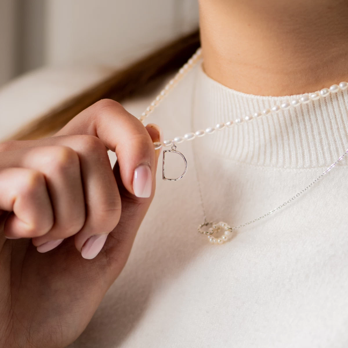 ZILIA Pearl Hoop Gold 14K Necklace