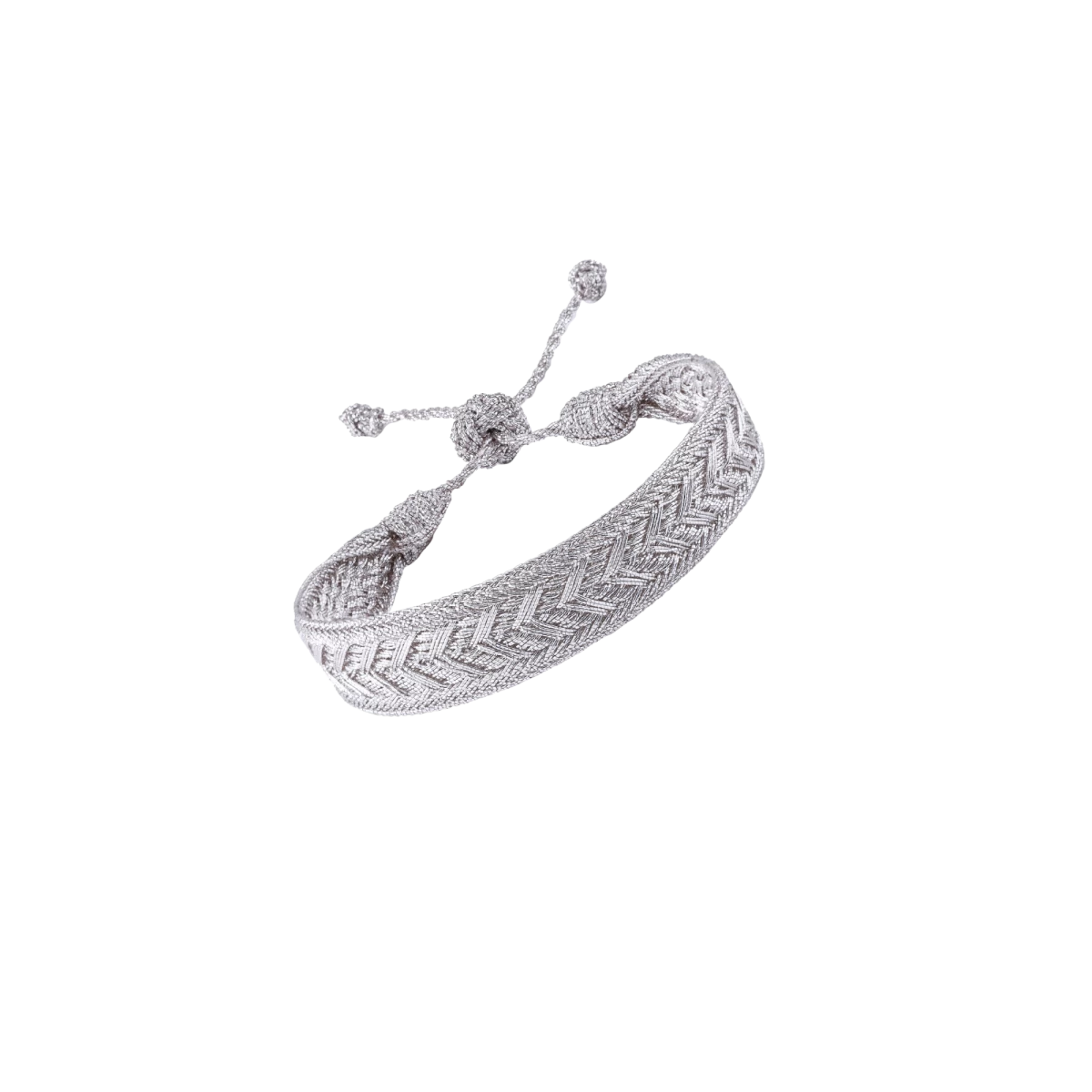 Traditional Arabic Gold Threads Bracelet Silver Color