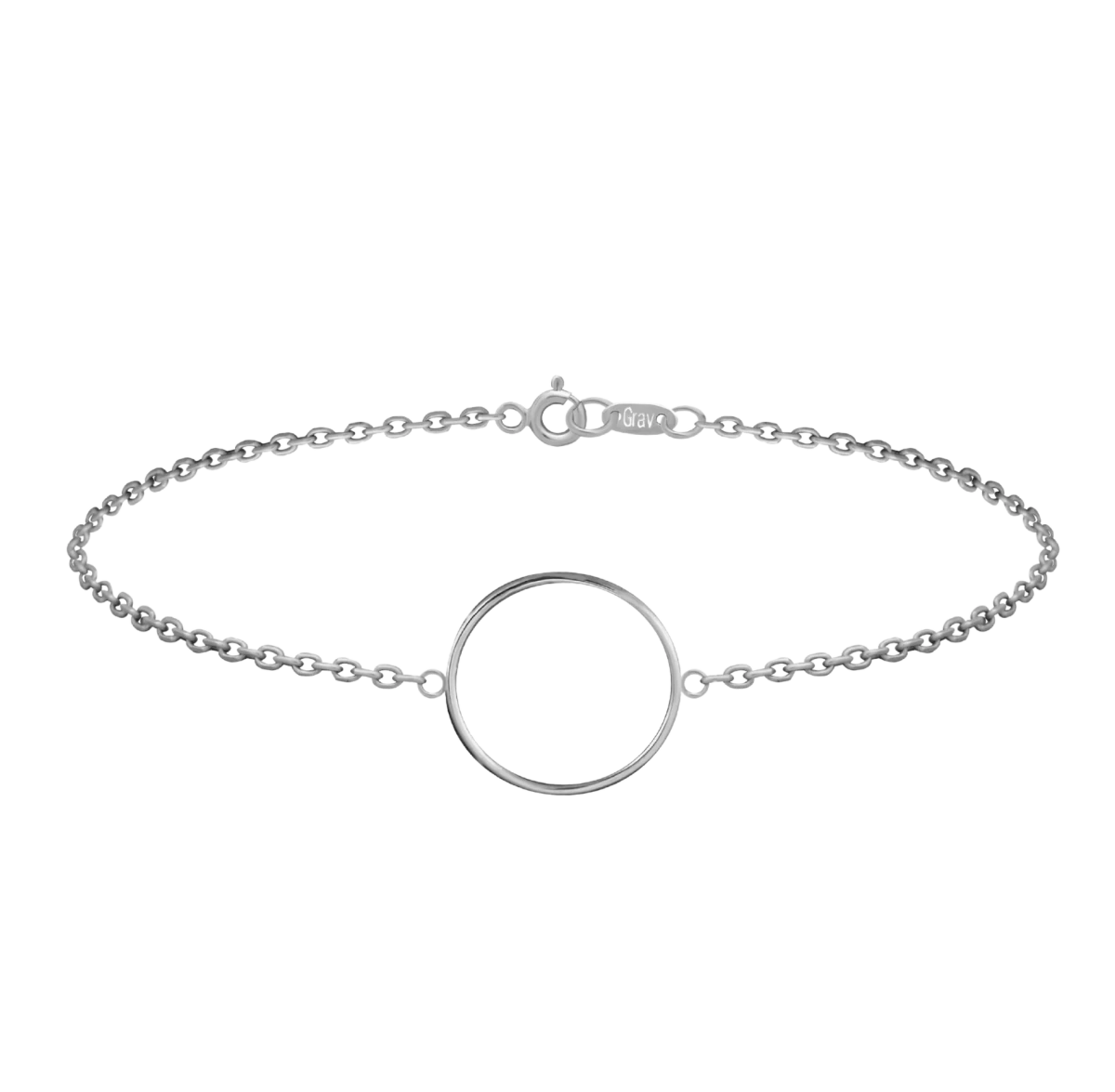 Small Contour Circle Silver 925 Bracelet