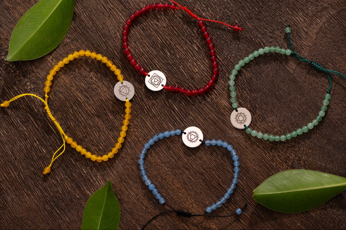 Heart Chakra Rose Gold 14K Macrame Bracelet