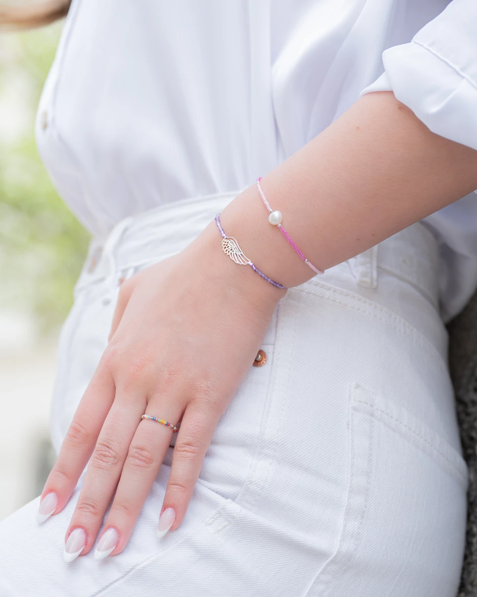 ZILIA Pink Design Pearl Silver 925 Bracelet