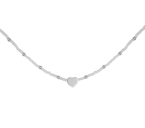 ZILIA Little Pearl With Heart Silver 925 Necklace