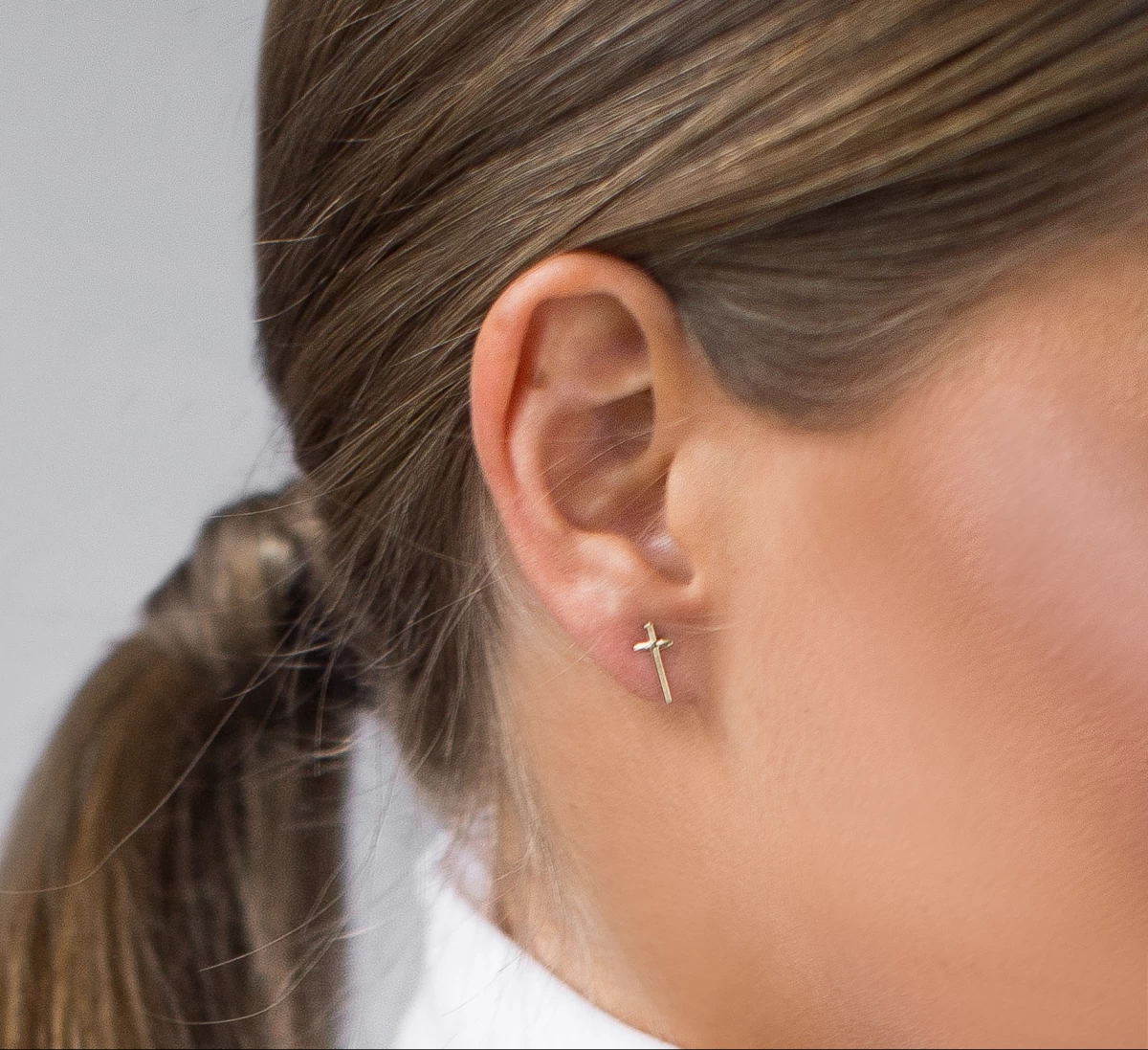 ZILIA Cross Gold 14K Earrings