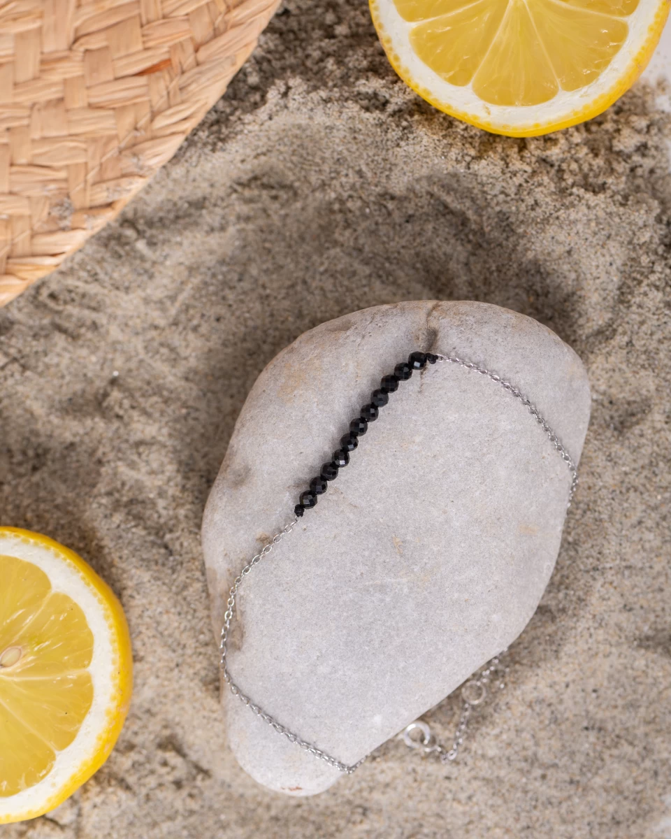 Spinel Gemstone Sterling Silver 925 Anklet