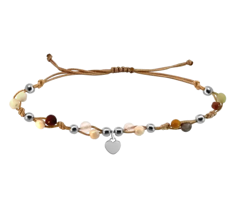 ZILIA Macrame Earth Love Silver 925 Anklet