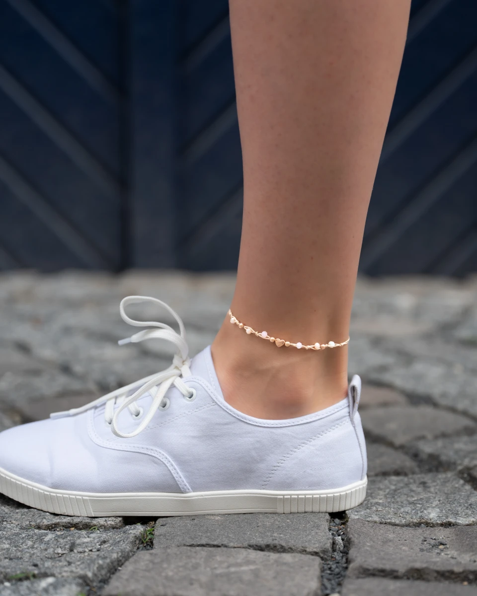 ZILIA Macrame Candy Heart Silver 925 Anklet