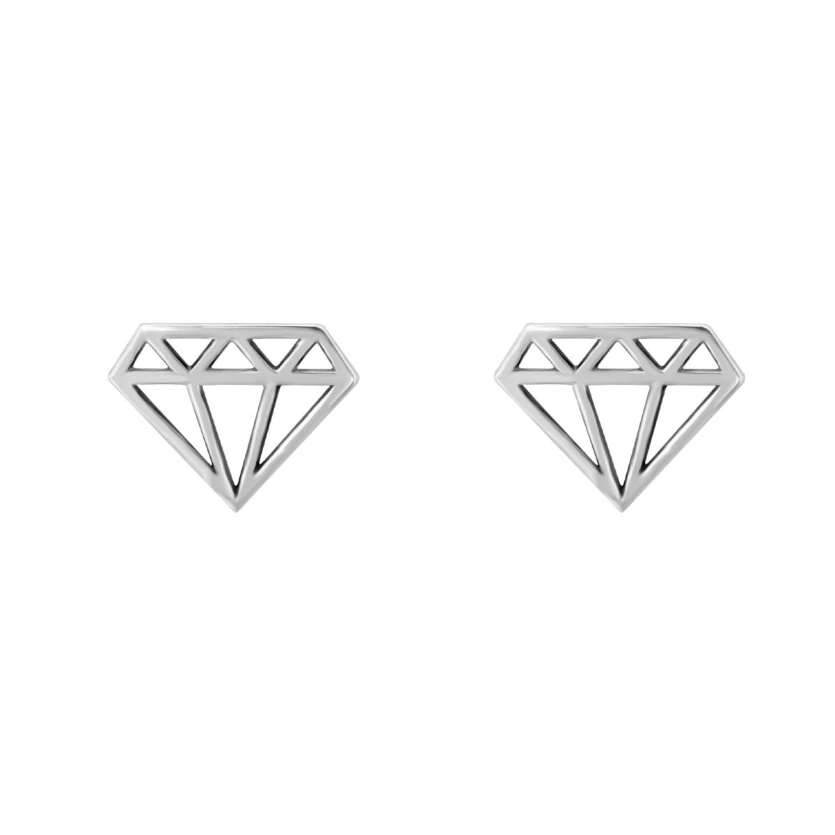 Diamond Silver Earrings