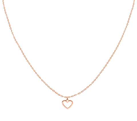 Zilia Baby Heart Contour Gold 14K Necklace