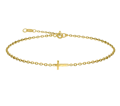 ZILIA Cross Gold 14K Anklet