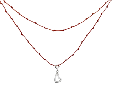 ZILIA Twist Heart Silver 925 Thread Necklace