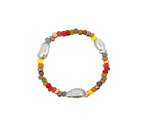 ZILIA Symbol Design Pearl Ring