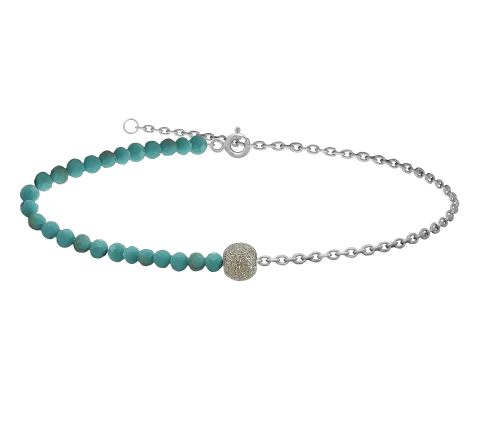 ZILIA Bora Turquoise Silver 925 Anklet