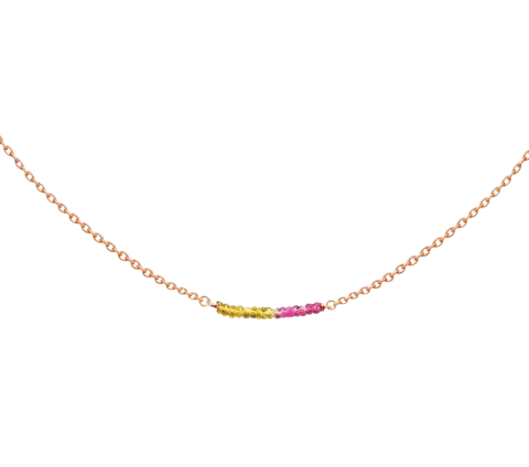 ZILIA Rayfield Sapphire Ruby Gold 14K Necklace
