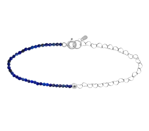 ZILIA Lagoon Lapis Heart Silver 925 Bracelet