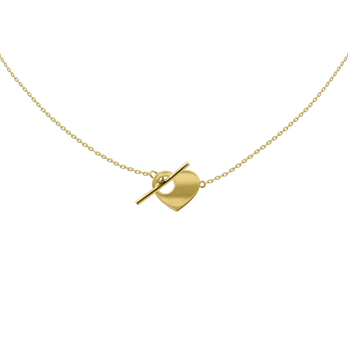 Heart Lock Yellow Gold 14K Necklace