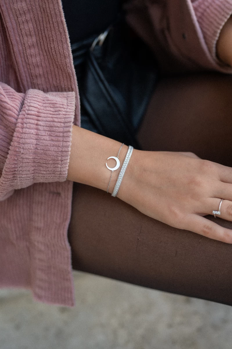 Zircon 3 Sides Silver Ring