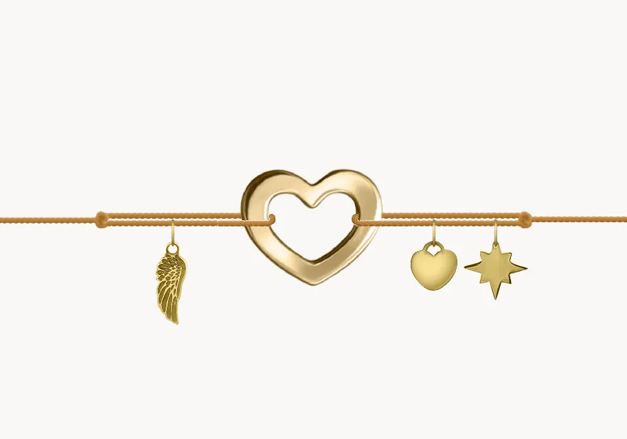 ZILIA Bracelet Contour Heart 2 Yellow gold 14K