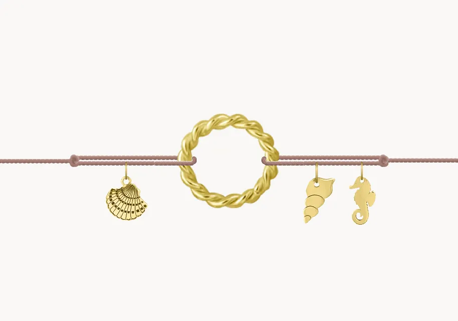ZILIA Anklet Nolita Circle Yellow gold 14K