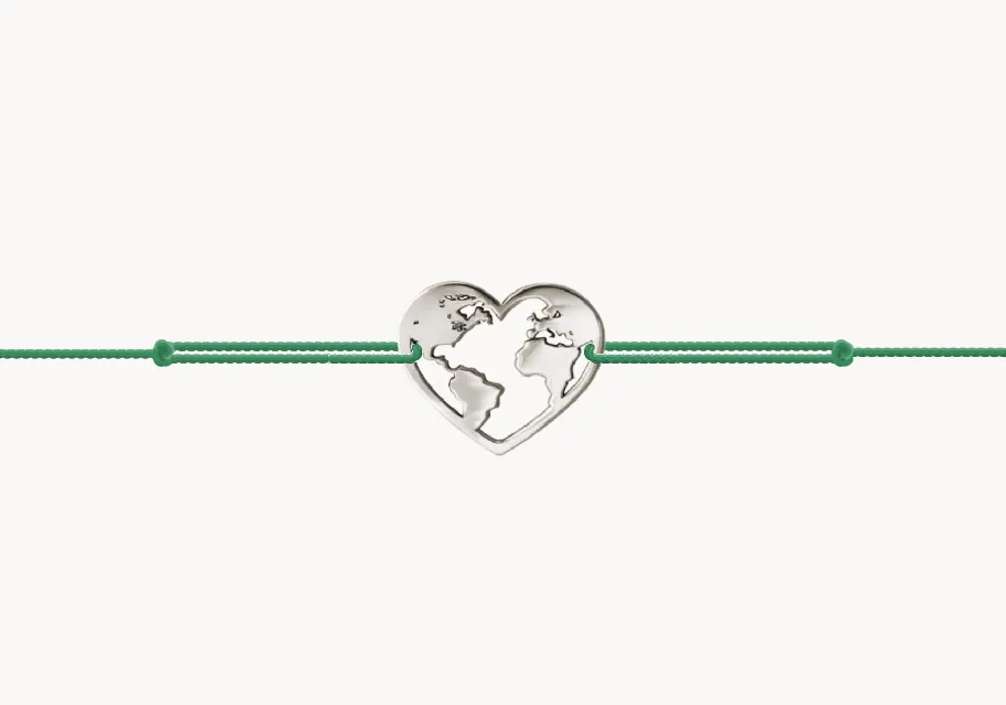 ZILIA Bracelet Earth in Heart White gold 14K