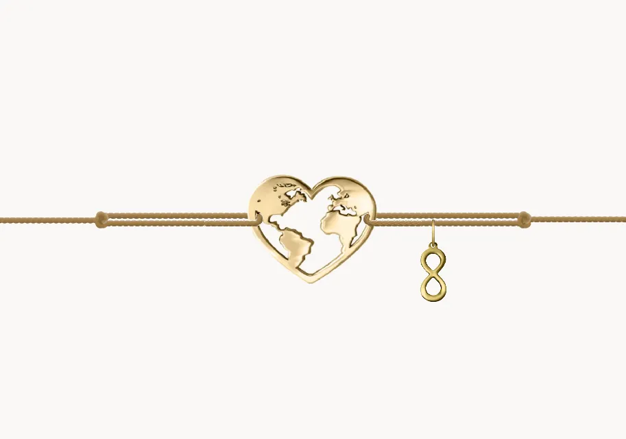ZILIA Bracelet Earth in Heart Yellow gold 14K